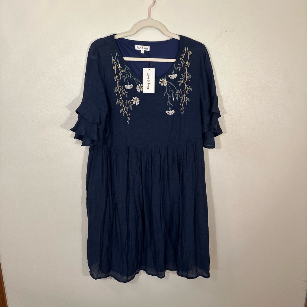 Maternity Dress with embroidery